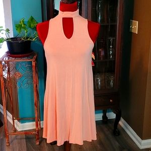 NWOT Love, Fire Peach Mini Dress